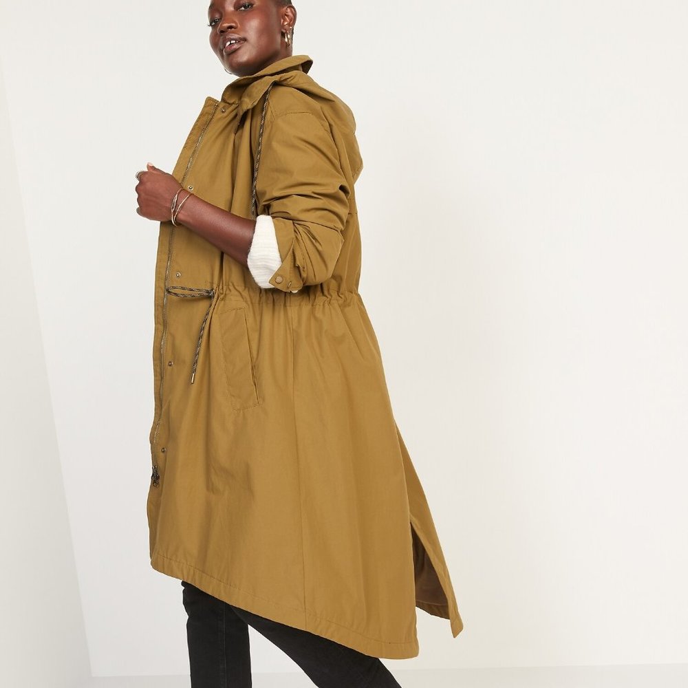 NWT Old Navy Hooded Utility Trench Coat for Women XXL